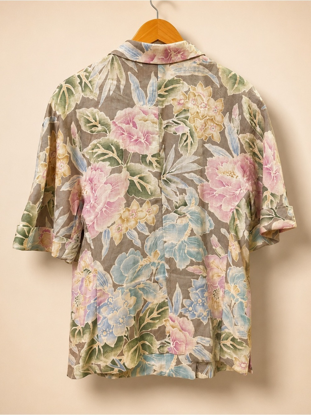 MAX MARA Vintage Linen Cotton Floral Skirt Suit Set Peony Garden - Picture 3 of 16